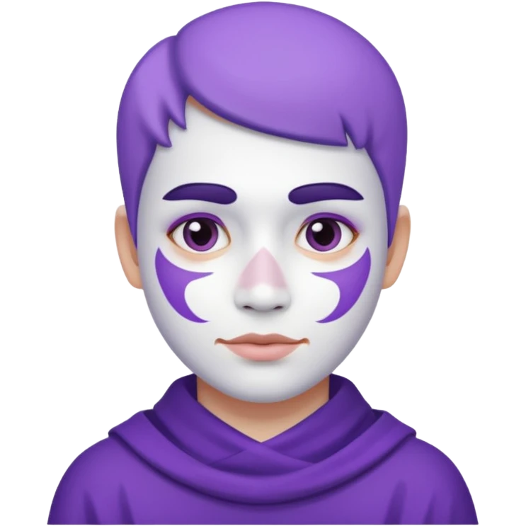 faca roxo e branco emoji