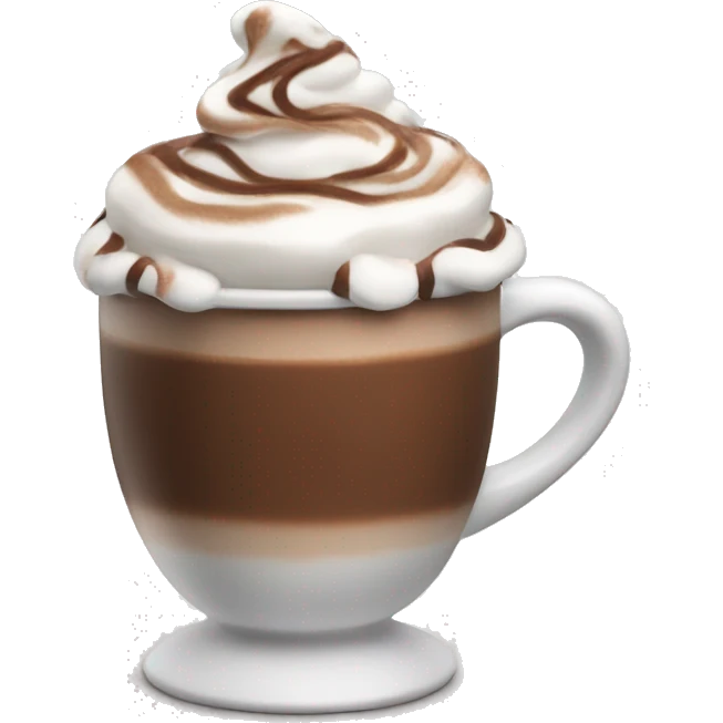 Hot chocolate with whip cream  emoji