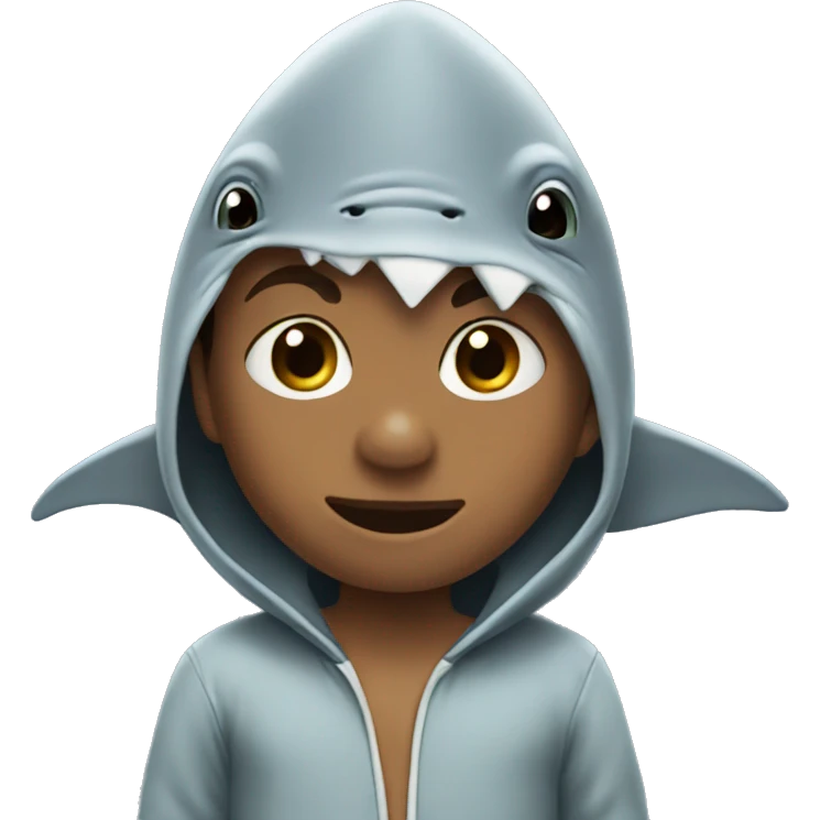 kid in shark pajamas emoji