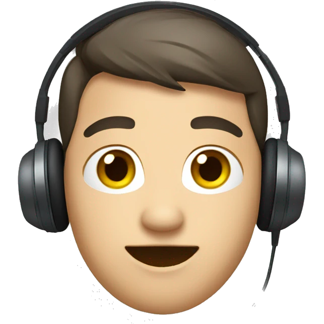 interpreter with headphones emoji