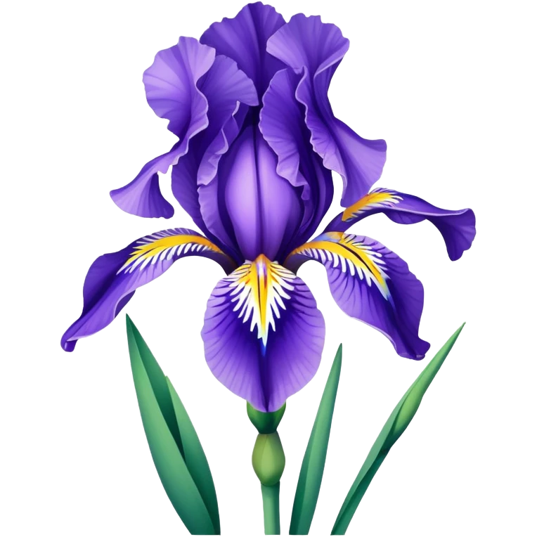 blue flag iris flower emoji