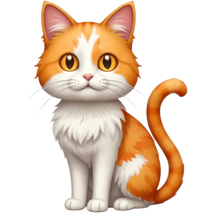 Short cat standing upright emoji