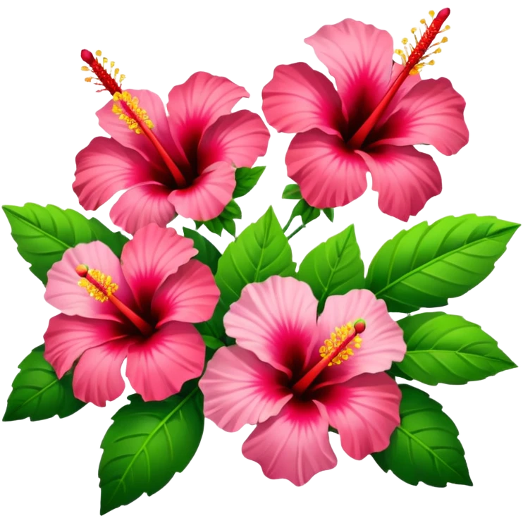 hibiscus flower bouquet
 emoji