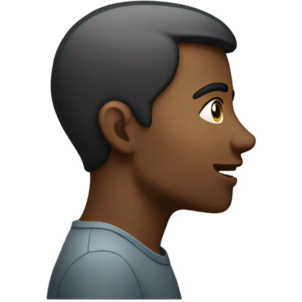 same Side profile and speaking emoji