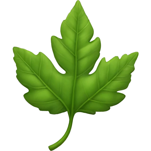 Reaslistic leaf emoji