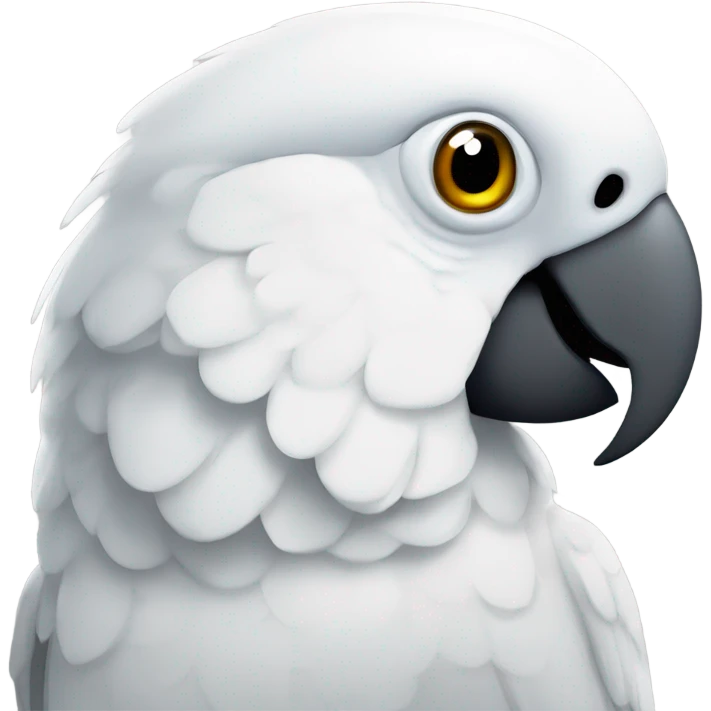 white cacadu parrot emoji