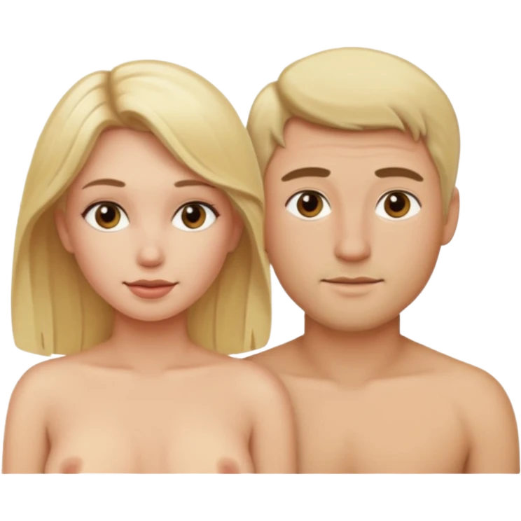 naked blonde woman and naked man emoji