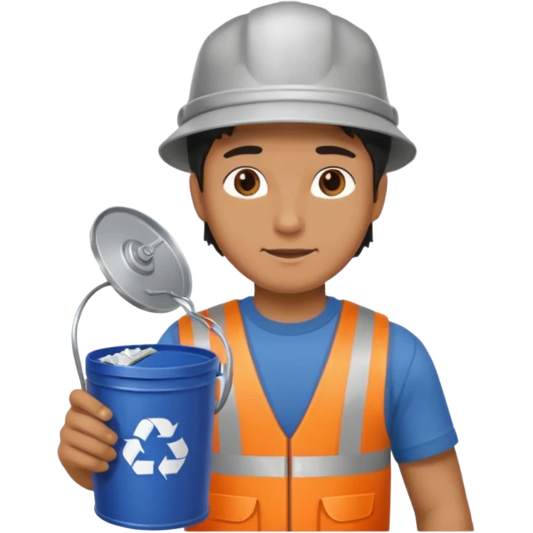 full side body man put the trash in can emoji