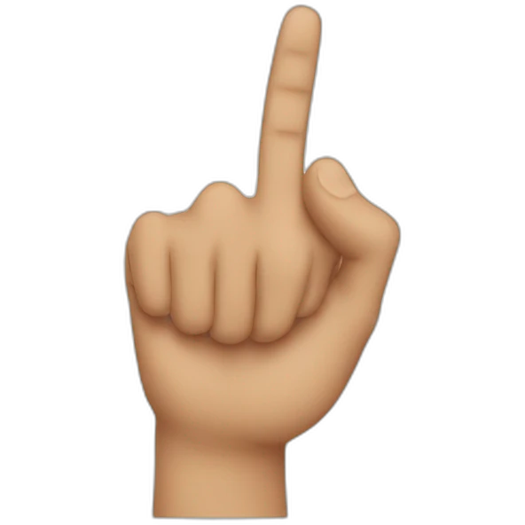 pointng finger straight emoji