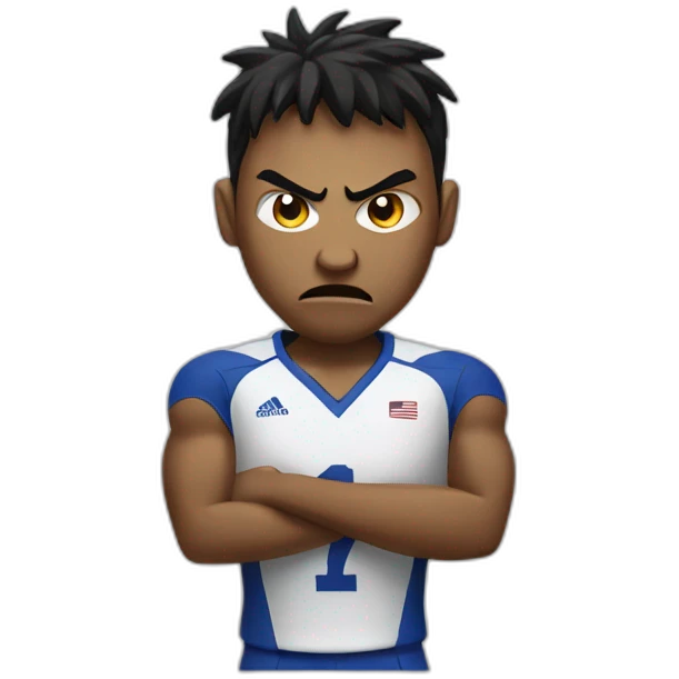Angry volleyball player emoji