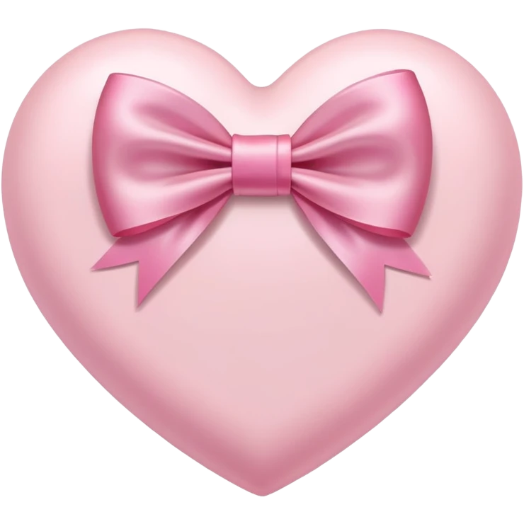 Light Pink heart with pink bow  emoji