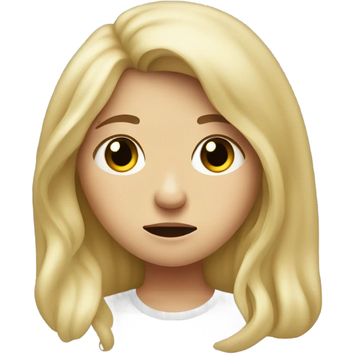 Blonde girl with a cold ￼ emoji