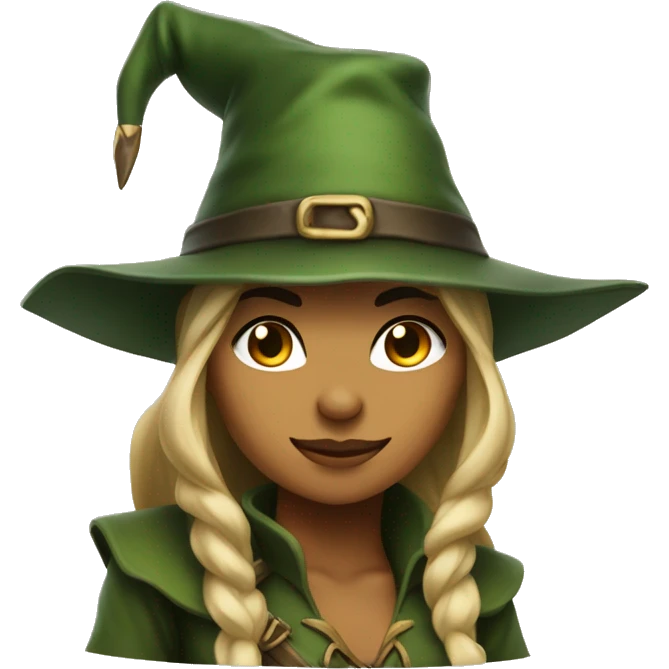 Fierce elf ranger wearing fedora woman emoji