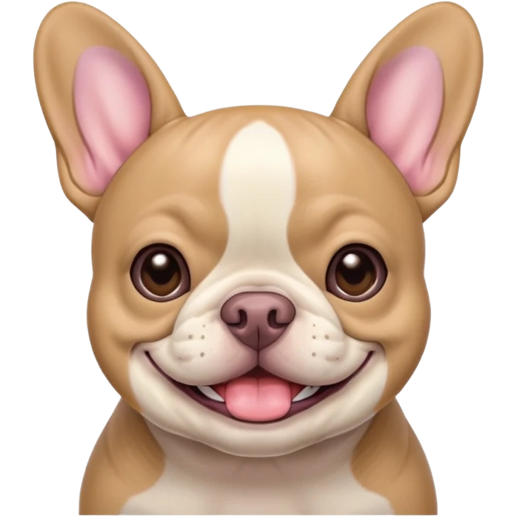 lilac french bulldog smiling emoji