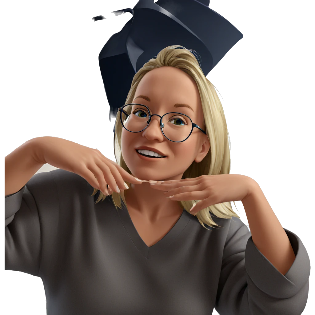 blonde girl with glasses emoji