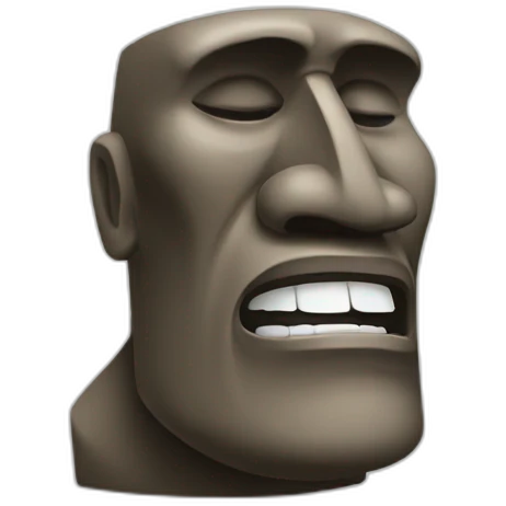 easter island head sneezing emoji