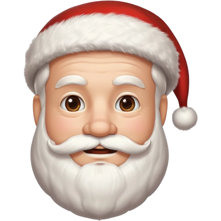 santa with onlu mustache no beard emoji