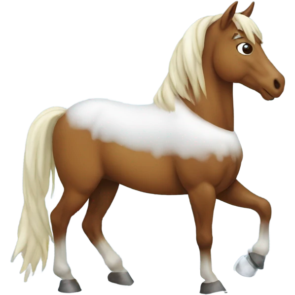 Horse on snow emoji