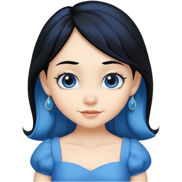 Smurffete with black hair emoji