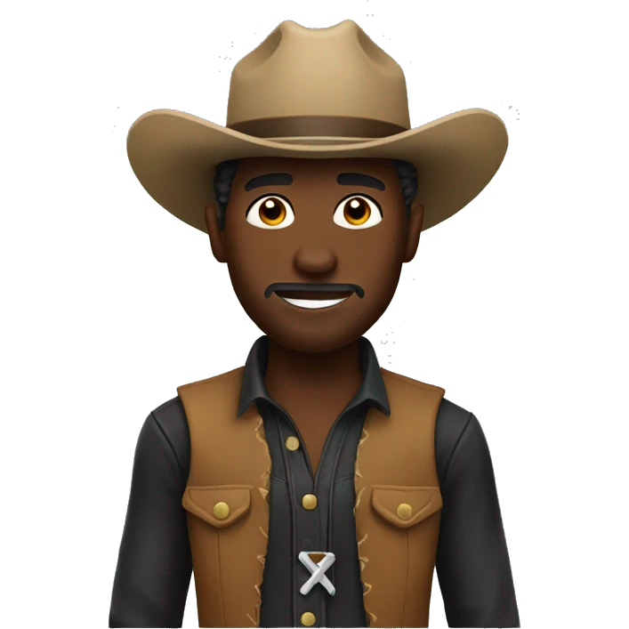 Black cowboy emoji