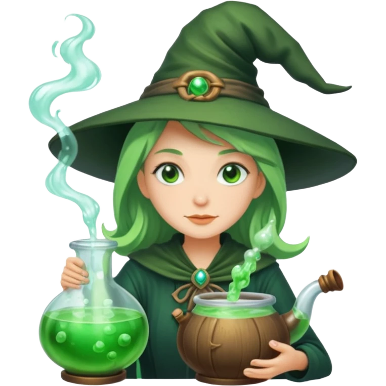 green witch cooking potion emoji