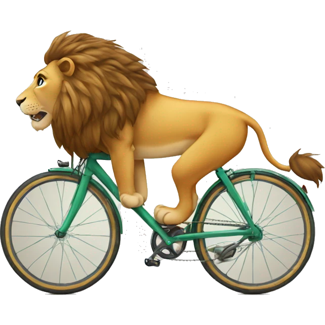 lion sur velo emoji