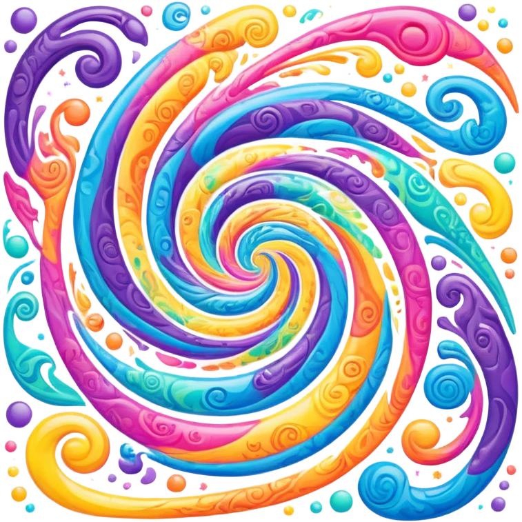 colorful swirling psychedelic pattern emoji