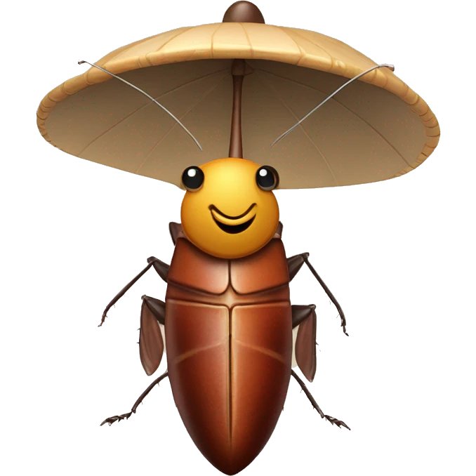 A cockroach with a sombreo holding a maraca ￼ emoji