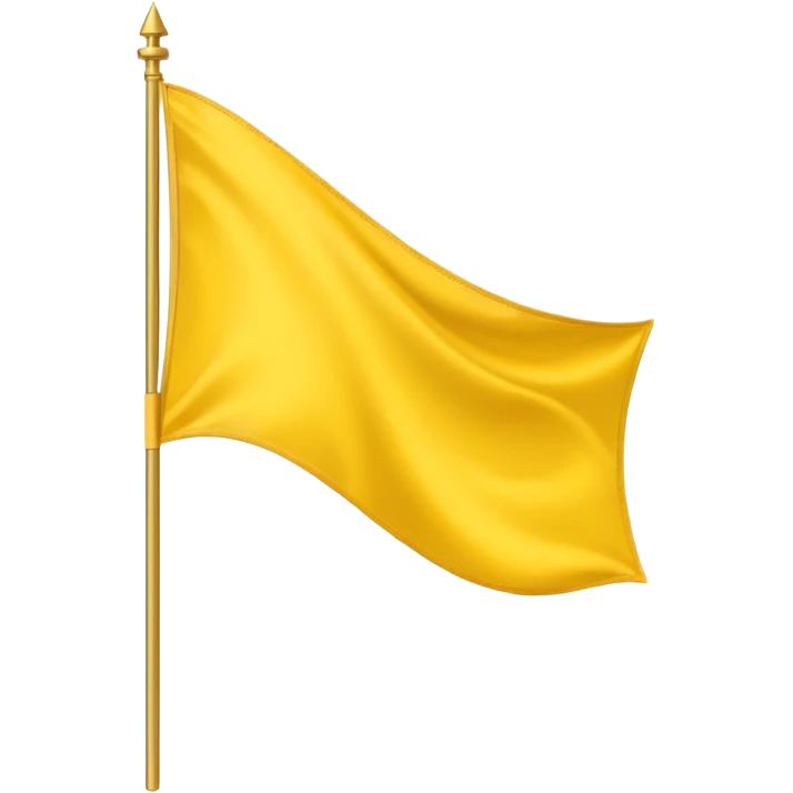 Make a yellow colour triangular flag emoji spreading upward emoji