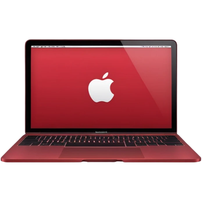 dark red coloured macbook emoji