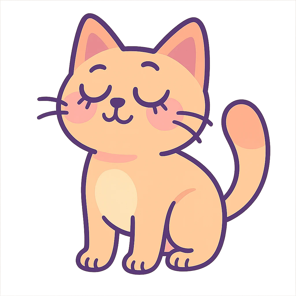 cute dreamy cat emoji