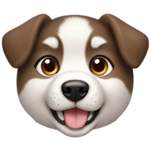 Brown puppy husky emoji