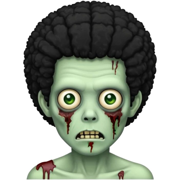 Zombie with a black Afro  emoji