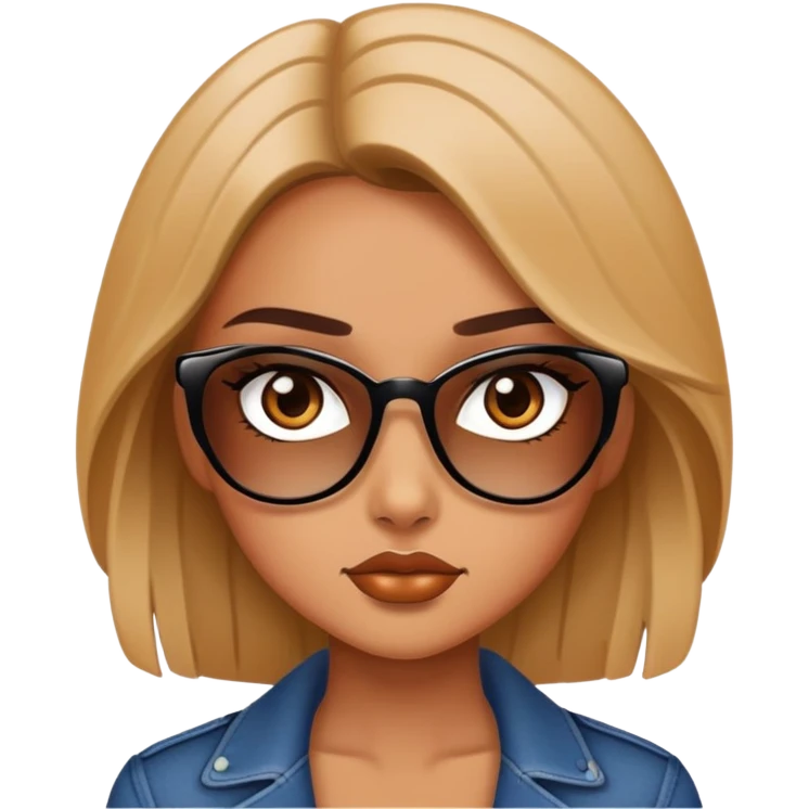 fashionable girl with attitude posing emoji
