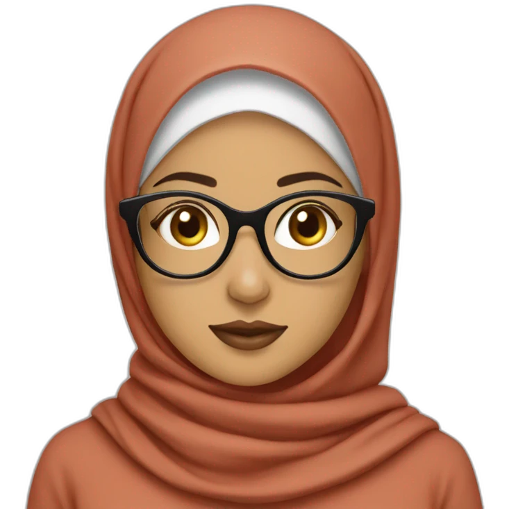 Morroco hijab with glasses emoji