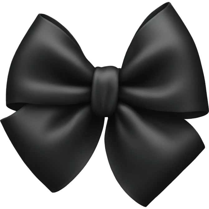 single black bow emoji