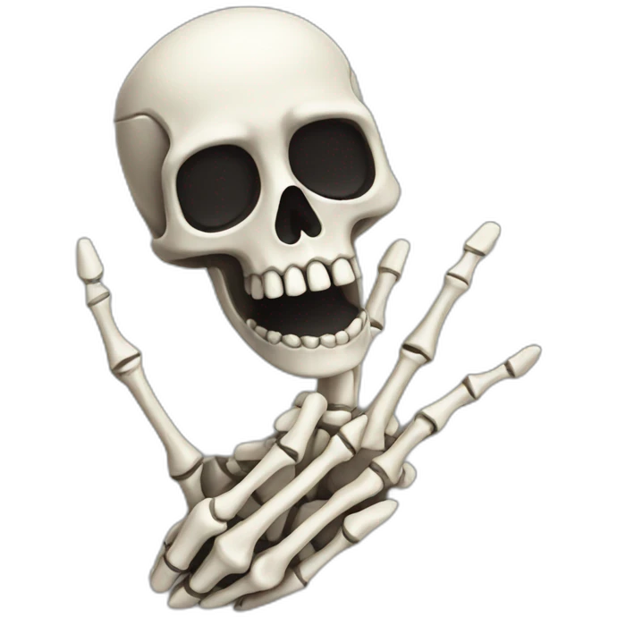 skelington hand emoji
