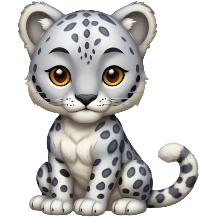 Deformed Snow leopard emoji