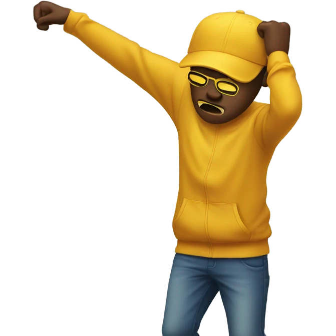 a person dabbing  emoji