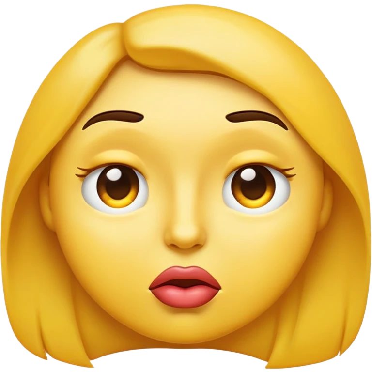 Yellow emoji pursed lips with squinted eyes and one eyebrow raised emoji