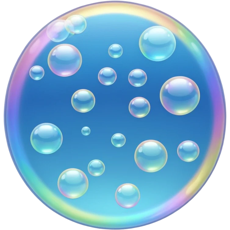 Light blue soap bubbles emoji