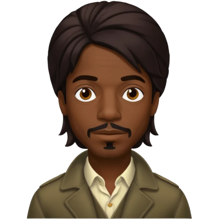 Andre 3000 with long dark brown hair emoji