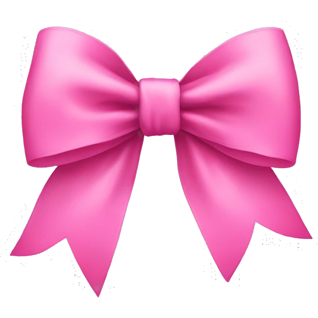 Pink big bow emoji