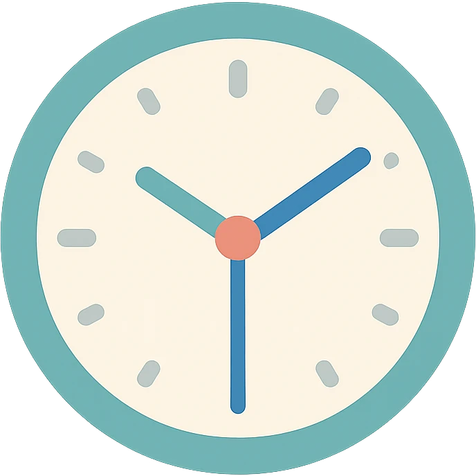 a classic round clock showing time emoji