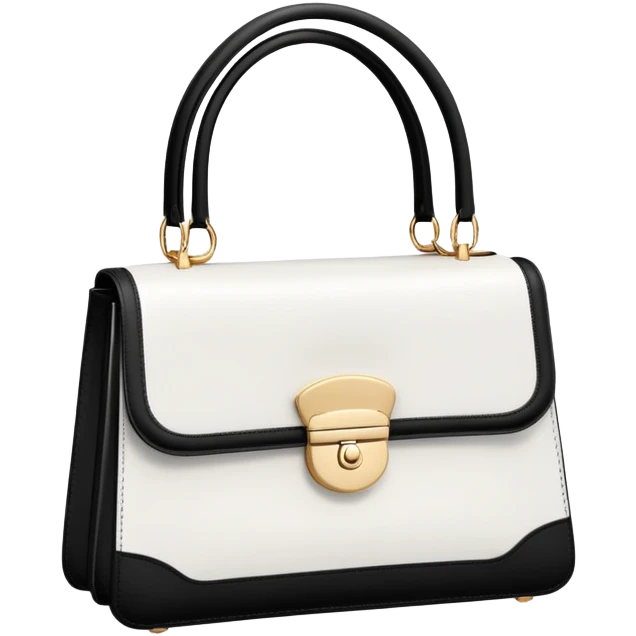 white and black designer bag emoji