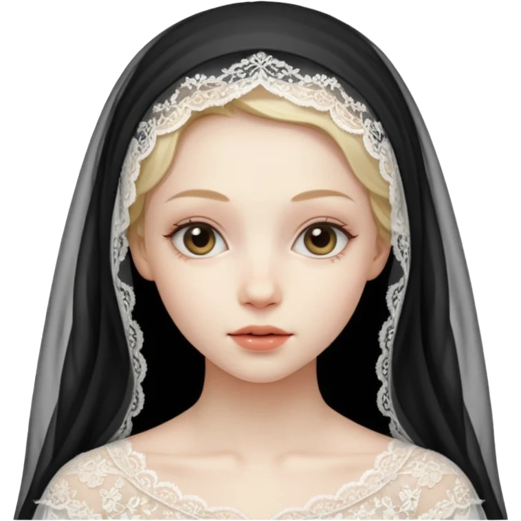 crée moi une jeune fille très belle avec le voile emoji