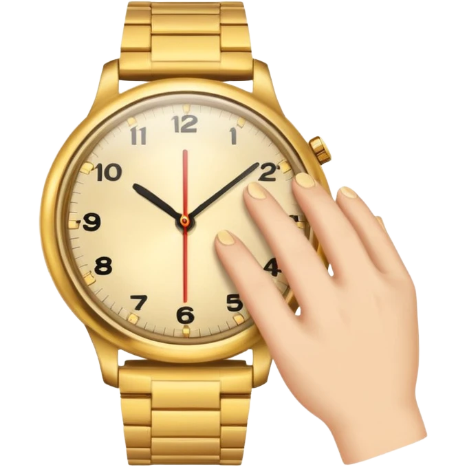 A hand with a watch emoji