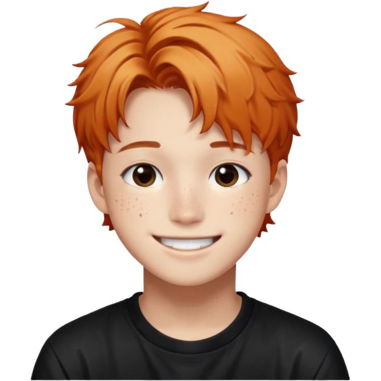 Felix from Stray Kids, K-pop idol with freckles emoji