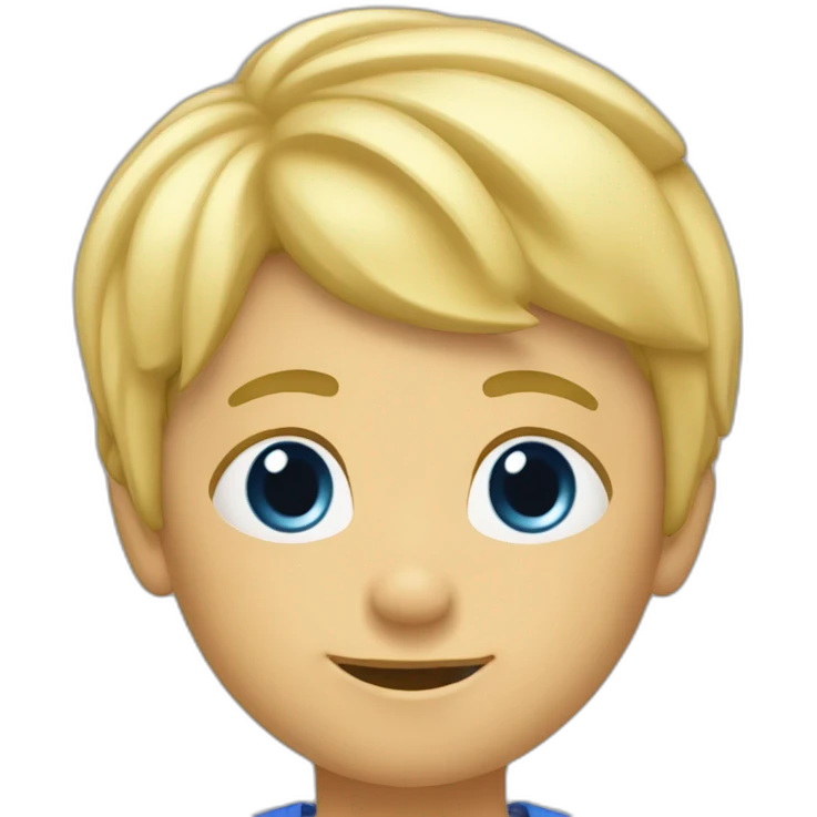 Petit garçon blond qui fait du foot emoji