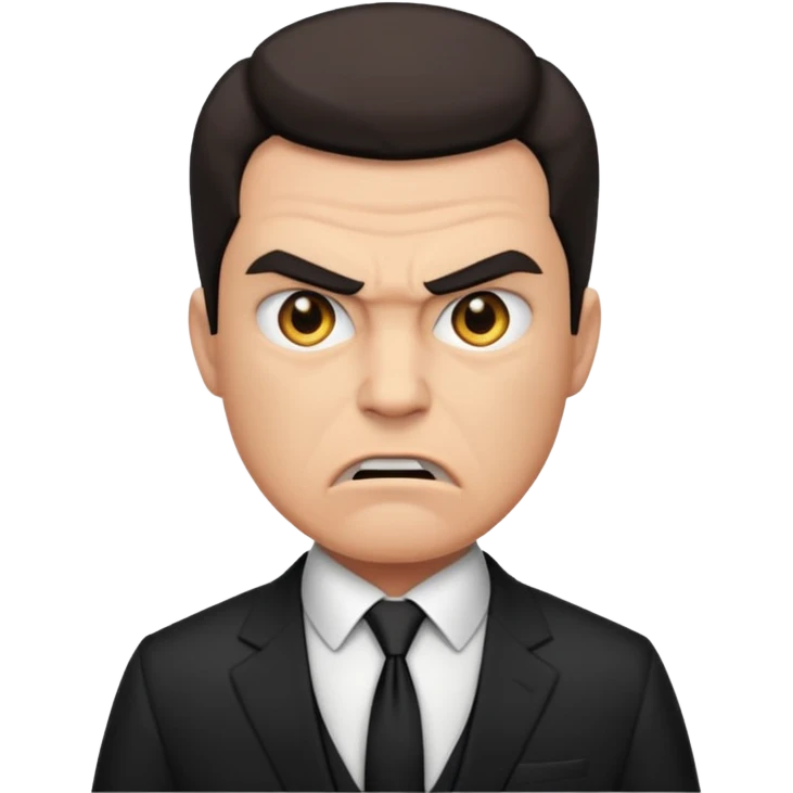 very angry male boss in suit emoji